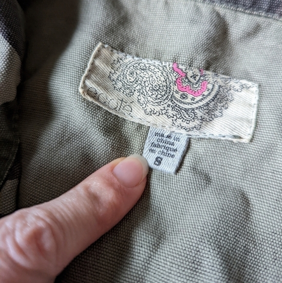 Urban OUTFITTERS ecoté camo camouflage army fatigue jacket small - Picture 9 of 16